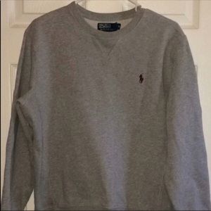 EUC GRAY AND BURGUNDY POLO SWEATSHIRT